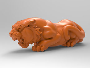 獅子擺件玉石玻璃電腦雕刻機精雕圖_享刻數控雕