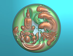 佛牌玉雕機電腦雕刻模型玉石玉雕圖紙_享刻數控