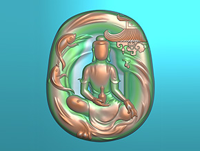 佛牌翡翠吊墜電腦玉雕模型圖玉雕機_享刻數控雕