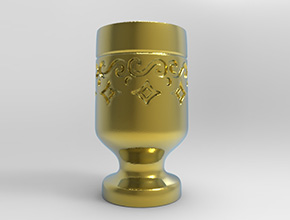 仿古酒杯立體模型圖電腦雕刻機工藝品圖_享刻數