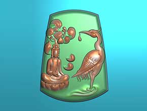 玉石佛牌吊墜電腦雕刻模型圖_享刻數控雕刻機廠