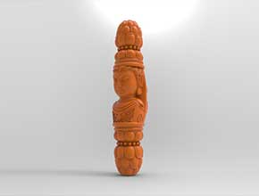 菩薩觀音金剛杵吊墜電腦玉雕模型圖_享刻數控雕