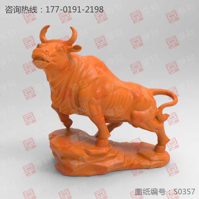 牛擺件3d模型雕刻模型圖紙
