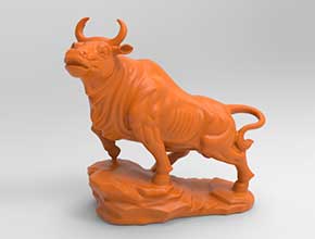 牛氣沖天擺件3d模型雕刻模型圖紙_享刻數控雕刻