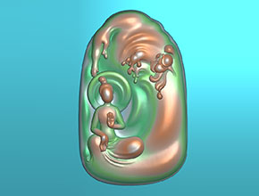 和田玉電腦雕刻佛牌圖案自動玉雕機_享刻數控雕