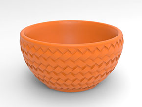 編織紋理碗雕刻模型圖陶瓷雕刻機_享刻數控雕刻