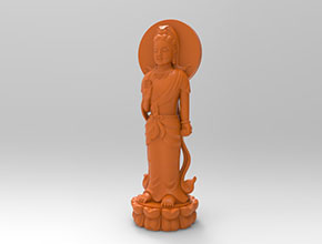 立體玉石觀音菩薩雕像圖紙玉石雕刻機_享刻數控