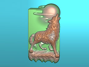 圓月狼玉墜電腦玉石雕刻機圖紙_享刻數控雕刻機