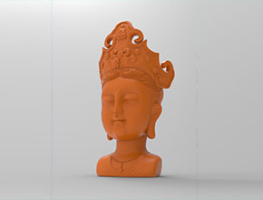 觀音頭立體擺件玉石玻璃雕刻機圖紙_享刻數控雕