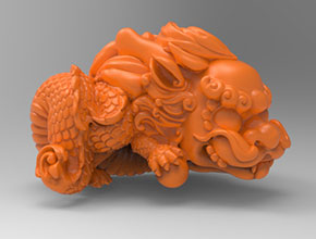 Q版萌龍擺件玉石玻璃雕刻機圖紙_享刻數控雕刻機