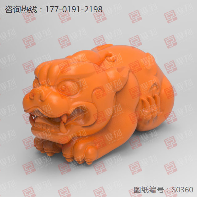 貔貅手把件玉石玻璃雕刻機圖紙