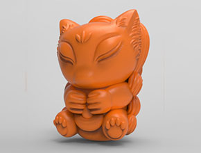 Q版九尾狐吊墜玉石玻璃雕刻機圖紙_享刻數控雕刻