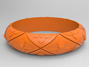 玉石手鐲雕花電腦雕刻模型圖紙_享刻數控雕刻機