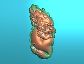 寶寶龍翡翠吊墜新款電腦玉雕雕刻模型圖_享刻數