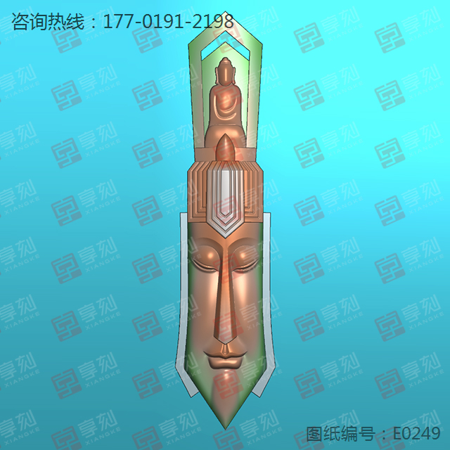 仿古人像碧玉吊墜新款電腦玉雕雕刻模型圖