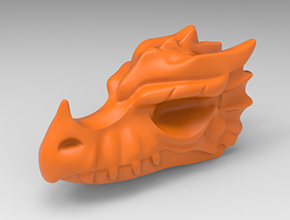 龍頭骨吊墜飾品3d模型電腦玉雕精雕圖紙_享刻數