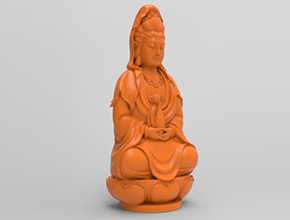 坐觀音立體擺件模型電腦玉雕精雕圖紙_享刻數控