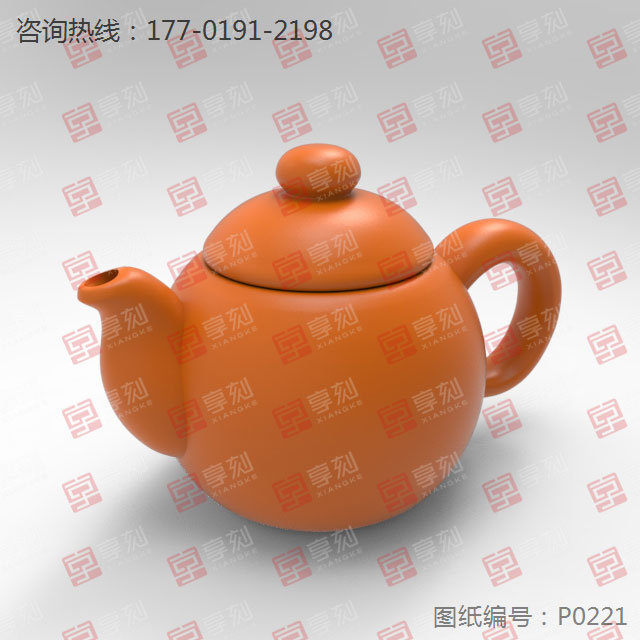 茶壺玉石電腦雕刻精雕圖紙