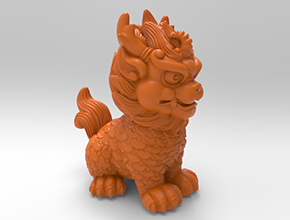 獅子擺件玉石電腦雕刻精雕圖紙_享刻數控雕刻機