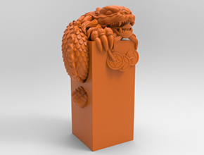 龍印章電腦雕刻玉石玉雕精雕模型圖_享刻數控雕