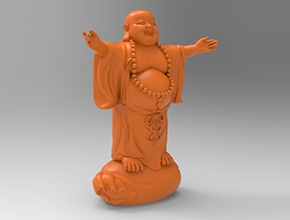 彌勒佛擺件玉石電腦雕刻精雕圖紙_享刻數控雕刻