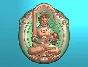 不動冥王翡翠玉石電腦雕刻精雕圖紙_享刻數控雕