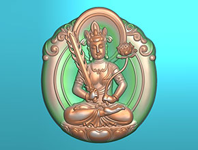 虛空藏菩薩玉石電腦雕刻精雕圖紙_享刻數控雕刻