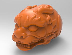 龍頭吊墜玉石電腦雕刻精雕圖紙_享刻數控雕刻機