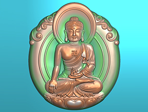 大日如來精雕模型圖玉石玉墜雕刻圖_享刻數控雕