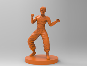 李小龍擺件立體雕刻雕刻模型圖_享刻數控雕刻機