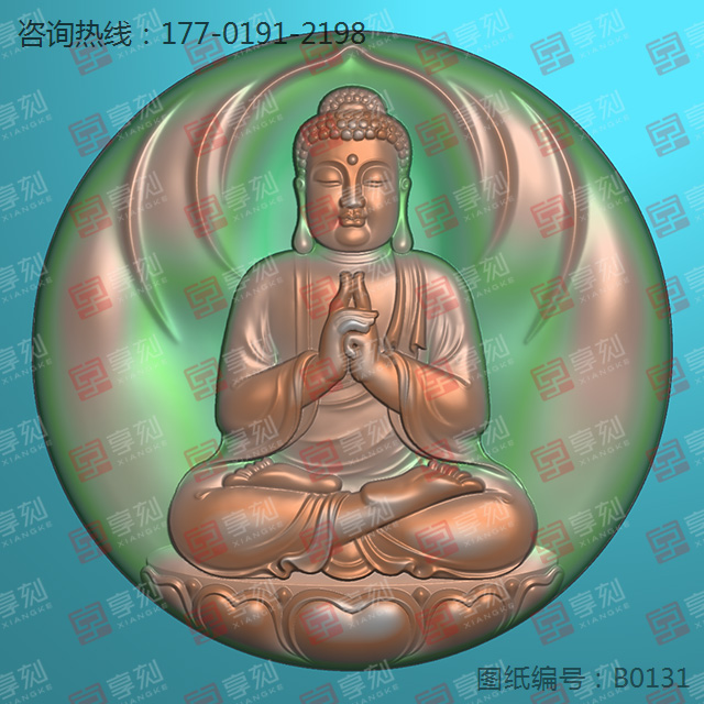 八大守護神阿彌陀佛精雕玉雕圖