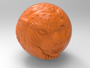 獸頭珠子玉石文玩電腦精雕圖_享刻數控雕刻機廠