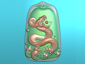 海蛇玉石電腦精雕圖玉器雕刻圖_享刻數控雕刻機