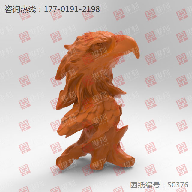 老鷹立體擺件玉石雕刻3d打印免費模型