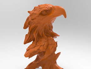 老鷹立體擺件玉石雕刻3d打印免費模型_享刻數控