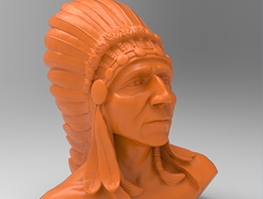 印第安人像擺件玉石精雕電腦雕刻圖紙_享刻數(shù)控