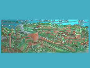 國慶錦繡中華浮雕電腦精雕模型圖_享刻數(shù)控雕刻