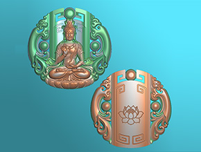 觀音玉佩玉石玉雕電腦雕刻精雕圖_享刻數(shù)控雕刻