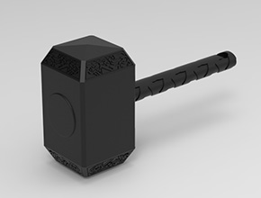 雷神之錘工藝品模型圖電腦雕刻機(jī)圖_享刻數(shù)控雕