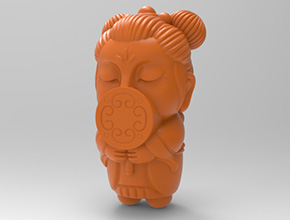 萌美女小擺件模型圖電腦雕刻機圖_享刻數(shù)控雕刻