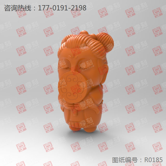 萌美女小擺件模型圖電腦雕刻機圖