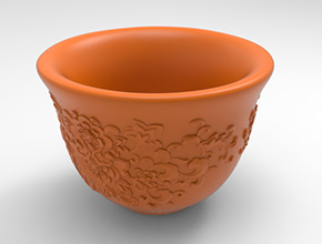 玉石陶瓷電腦雕刻杯子器皿模型電腦3D圖_享刻數(shù)