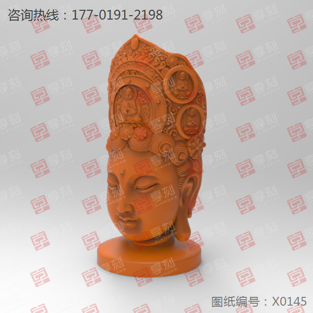 觀音頭擺件3d立體模型圖_玉石加工全套設(shè)備廠家
