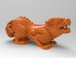 龍3d立體模型雕刻電腦模型圖紙_玉石加工全套設