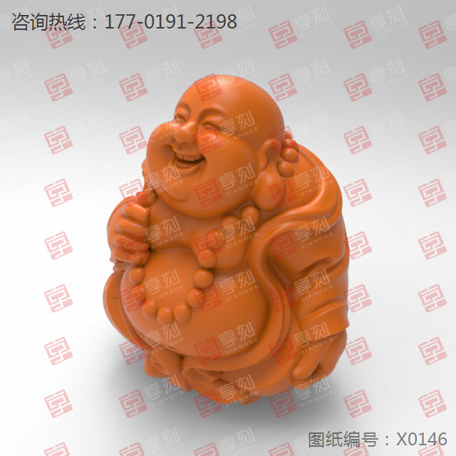 彌勒佛3d立體模型圖手把件雕刻_玉石加工全套設備廠家