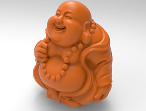 彌勒佛3d立體模型圖手把件雕刻_玉石加工全套設