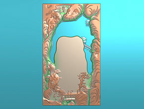 硯臺山水人物電腦雕刻模型圖_玉石加工全套設備