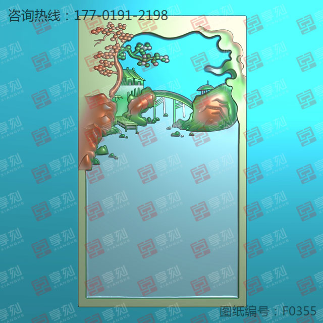 山水類硯臺(tái)電腦雕刻圖案圖紙_玉石加工全套設(shè)備廠家