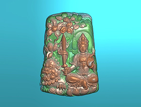 文殊菩薩玉石電腦雕刻圖紙下載_玉石雕刻機(jī)