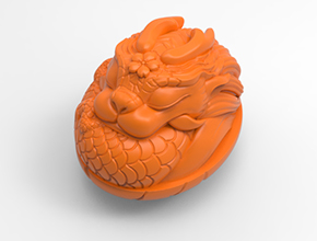 龍蛋茶寵手把件電腦雕刻圖_玉石雕刻機